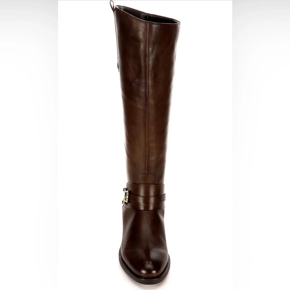 Franco Fortini Brown Leather Knee-High Riding Boots